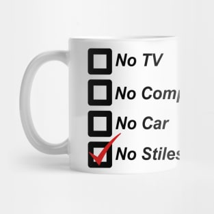 No Stiles (light colors) Mug